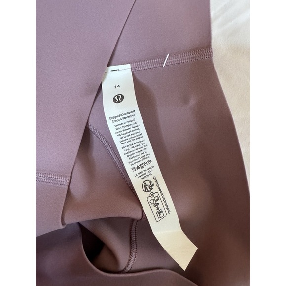 NEW Lululemon GLOW UP HR TIGHT 28" Size 14 Lavender Lux Workout Shaping NWT - Picture 9 of 10